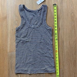 NEW Loft Ann Taylor XS black white stripe tank top